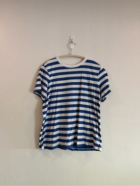 Old Navy White Tee with Navy Stripe